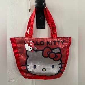 NWT Hello Kitty Polyester Sequin Tote by Sanrio 2012